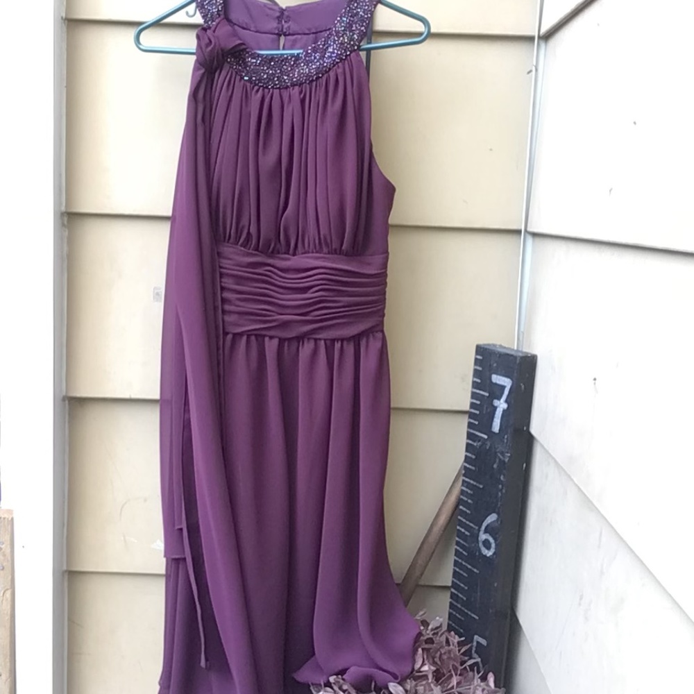 Gorgeous purple special occasion mid length dress